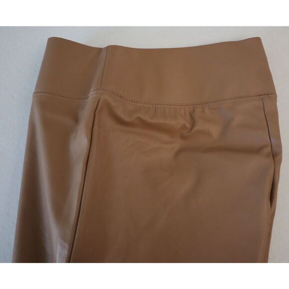 INC International Concepts Women's Sz 6 Ginger Crisp Brown Faux Leather Leggings - Picture 6 of 10